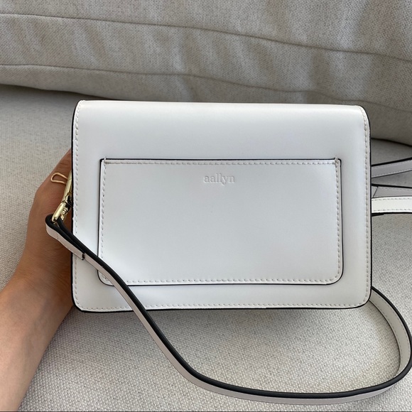 The Bobbi Leather Small Crossbody Bag - White - Picture 6 of 11